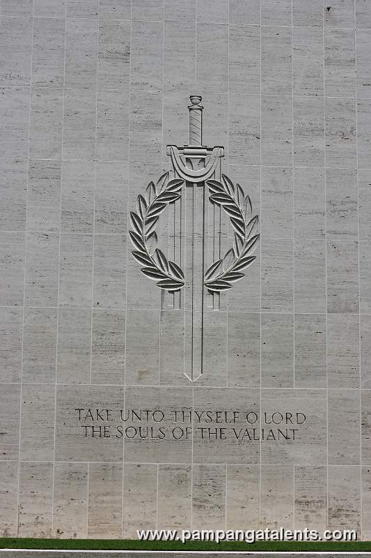 Inscription at the rear facade of the Memorial Chapel.