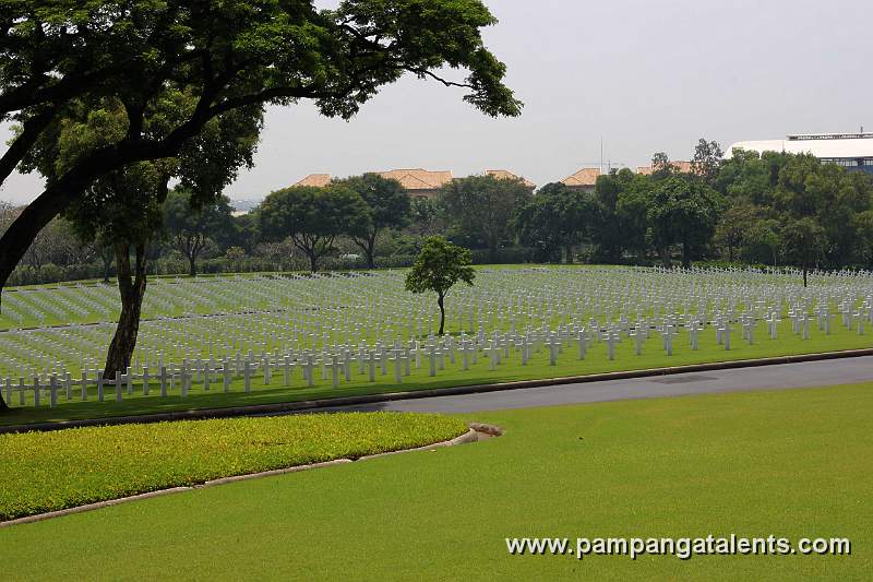 Grave area in concentric patterns.