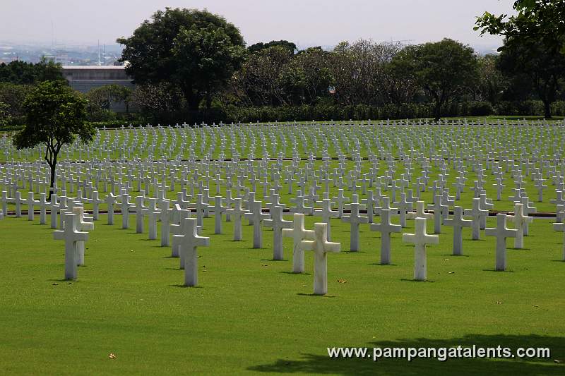 Grave area on the South portion of the Manila American Cemetery and Memorial.