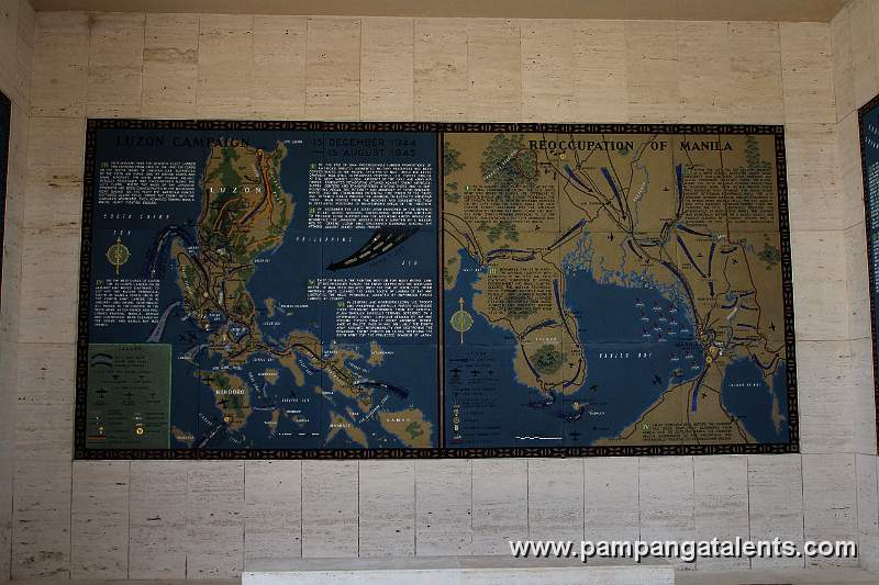 Memorial operations map during Luzon Campaign and Reoccupation of Manila.