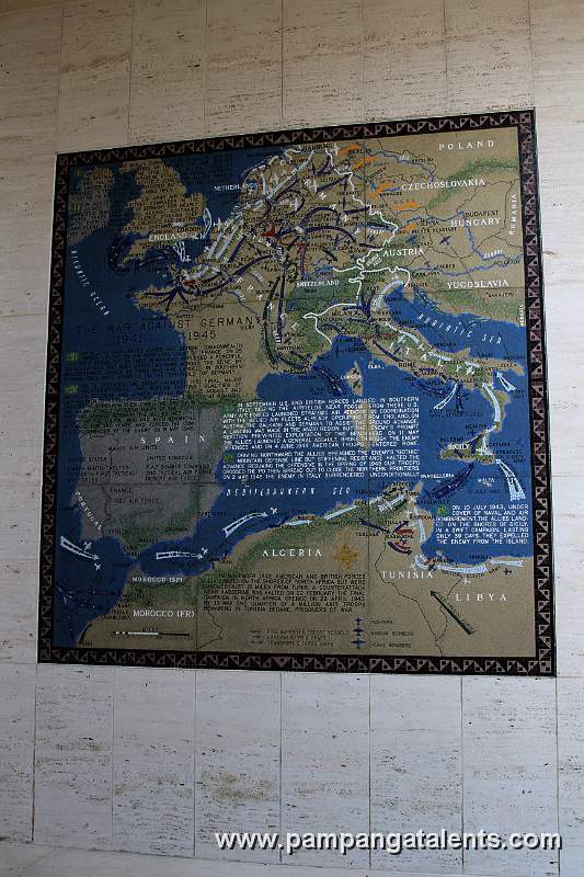 Europe Operations Map found at the Northwest room in Manila American Cemetery and Memorial.