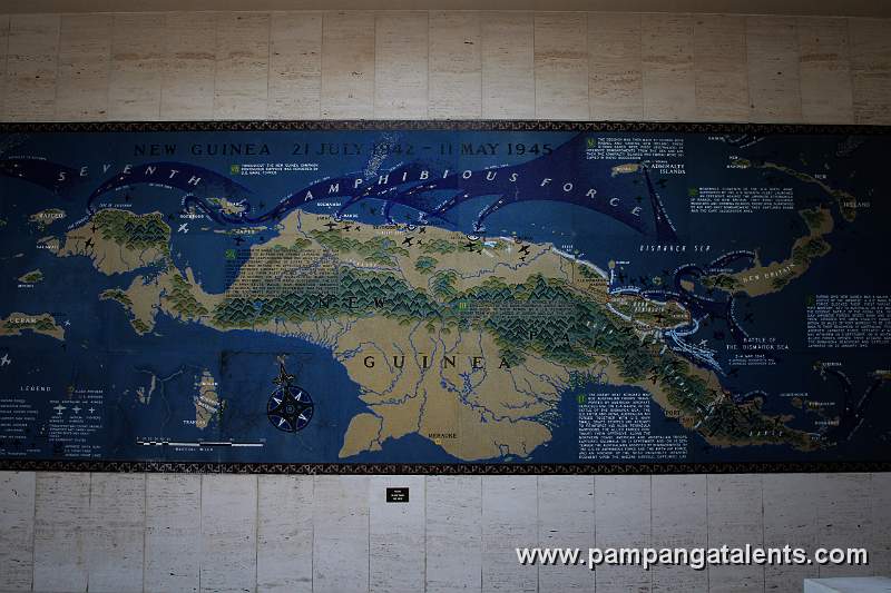 Memorial operations map detail in Manila American Cemetery and Memorial.