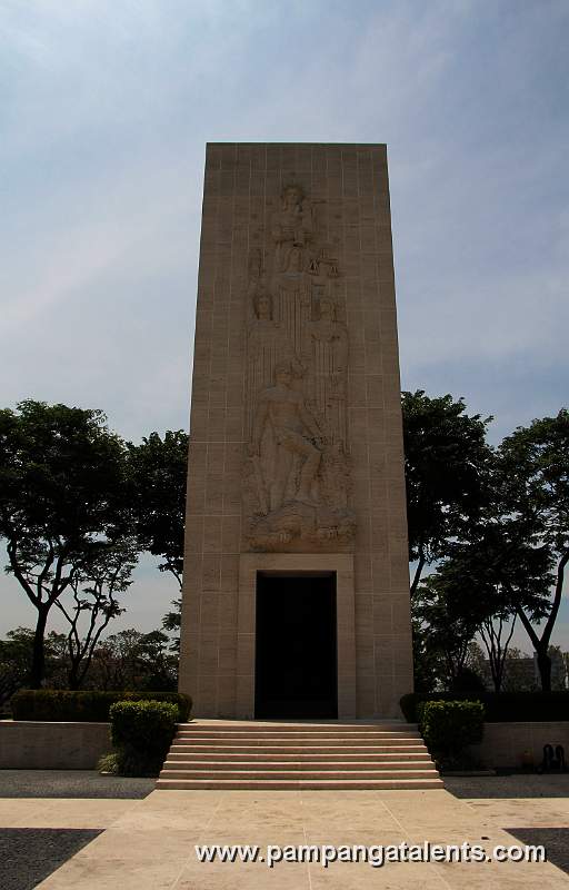 The 60 feet Memorial Chapel decorated with sculptures found inside the Manila American Cemetery and Memorial in Global City Taguig.
