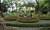 Flower Shaped Landscape in Flower Garden in Overview of Landscape with Orchids Flower Accent in Quezon Memorial Circle in Quezon City.  Location: Quezon City Circle – Manila Philippines