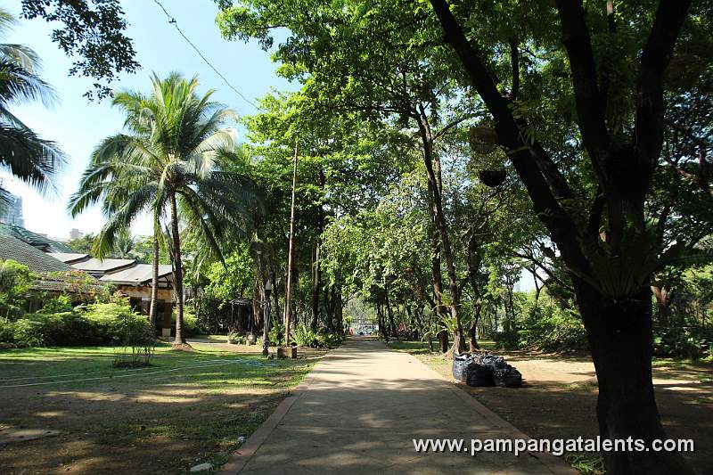 Walk-way along the Gardens inside the Park in Quezon Memorial Circle in Quezon City.