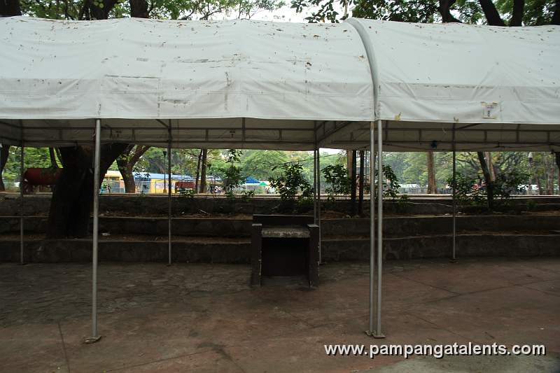 Barbeque Grill in Tent Shaded Picnic Area in Quezon Memorial Circle in Quezon City.