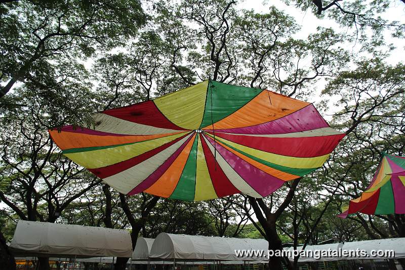 Colourful Parachute Tent in Quezon Memorial Circle in Quezon City.