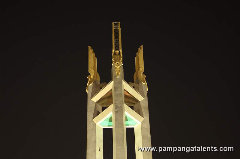 Quezon Memorial Monument in the night.