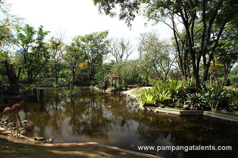 View of the Lagoon and Landscape insidde the Tropical Garden in Quezon Memorial Circle in Quezon City.