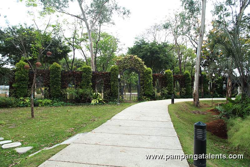 Fences and Gate Frame covered with Tropical Plants in Quezon Memorial Circle in Quezon City.