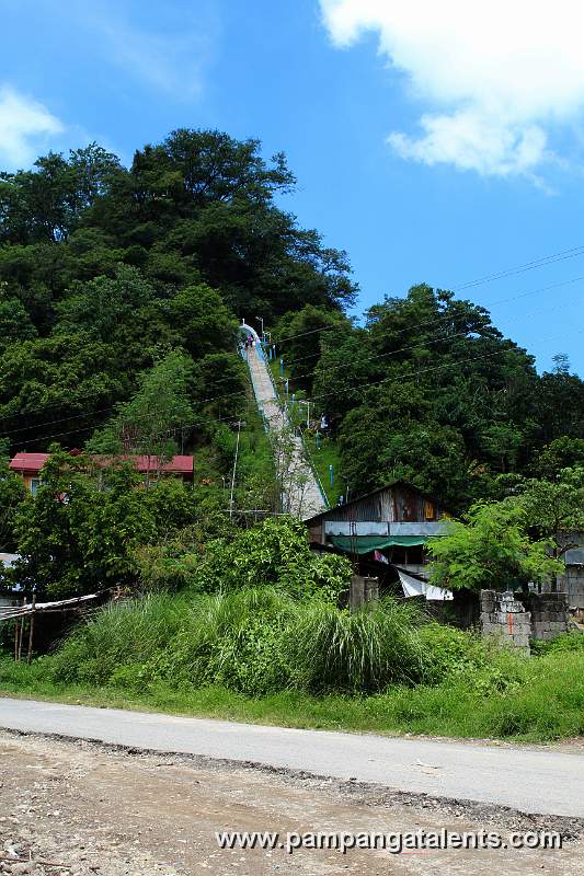 View of the 100 Steps Stairway of Our Lady of Lourdes Grotto