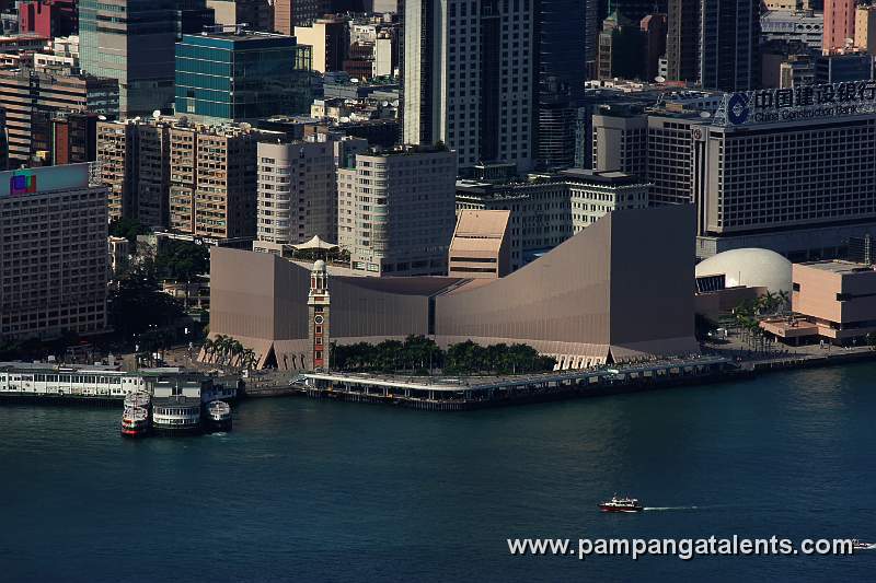 Clock Tower between Ferry terminal and Hong Kong Cultural Center (view from the Peak)