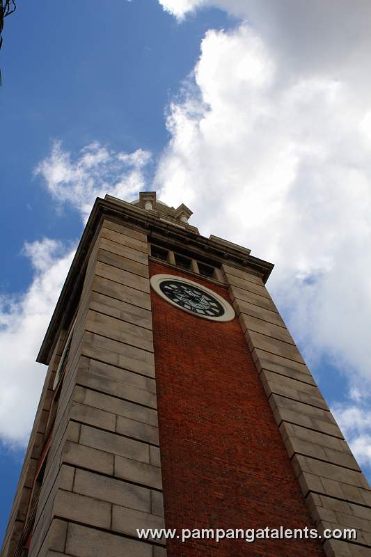 Clock Tower - Sky view along the wall