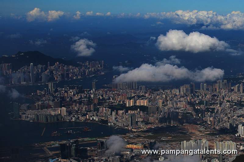 Skyline Kowloon & Hong Kong Island (bird's eye view)